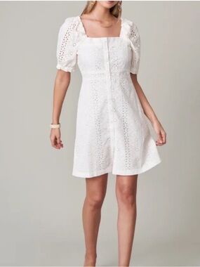 Spartina 449 Catrina Pearl White Eyelet Dress